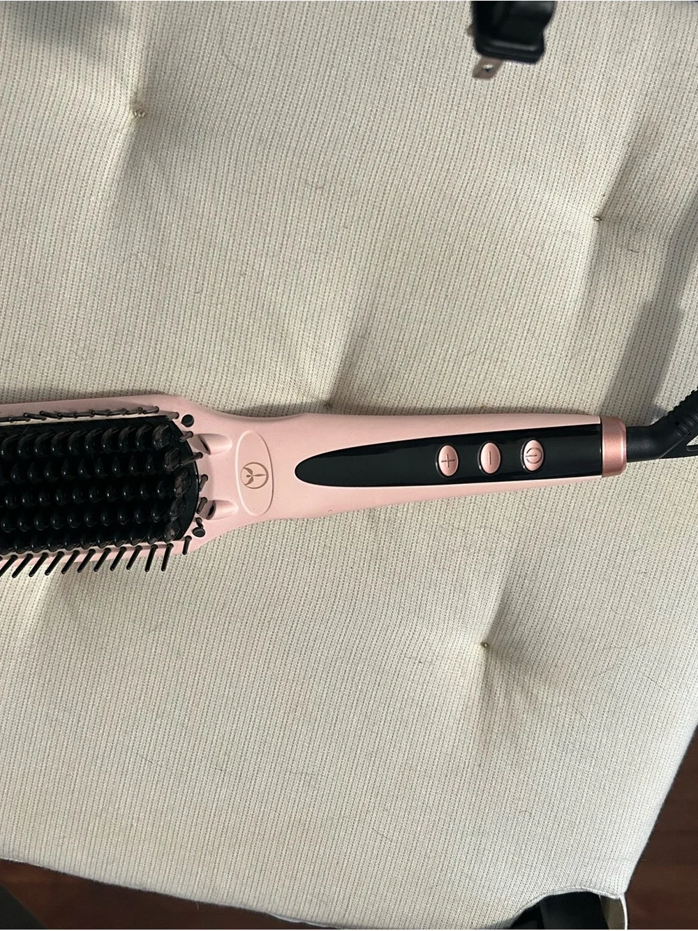 L'ANGE Le Vite Hairbrush Straightener - Pink and Black
